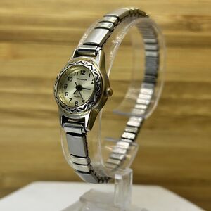Milan Pretty Vintage Ladies Quartz Two Toned Stretch Bracelet Watch New